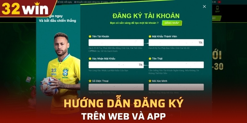 Hướng dẫn đăng ký siêu tốc trên web và app